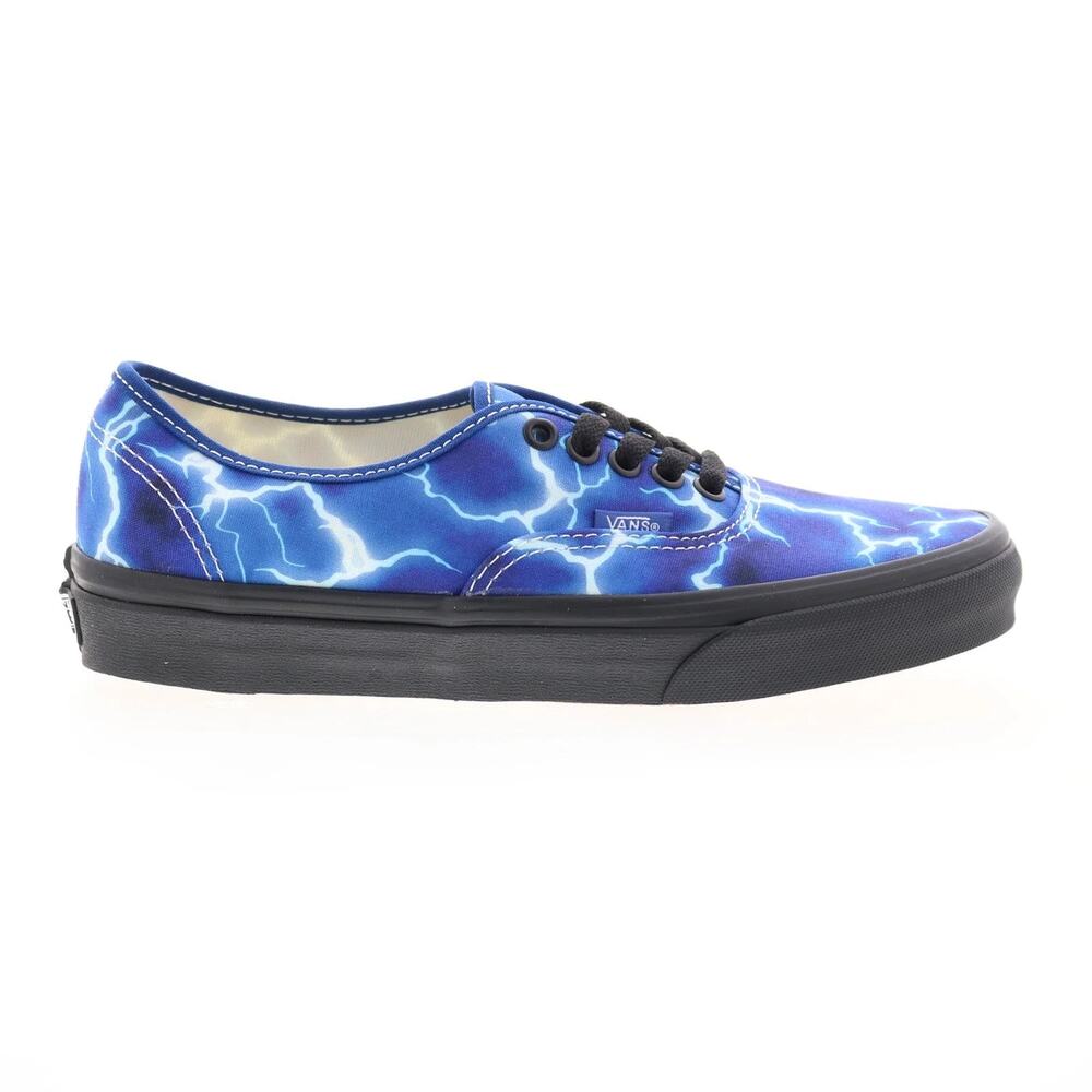 NEW Vans Authentic Lightning Blue Black Skate Shoe VN0A5HZS9FT Mens 8 Womens 9.5